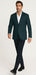Renoir Men's Two-Button Slim-Fit Wool Birdseye Teal Blazer