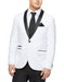Mens Slim Fit 1 Button Shawl Lapel Tuxedo in White - Men's Tuxedo USA