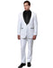 Mens Slim Fit Wool Shawl Tuxedo in White - Men's Tuxedo USA