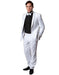 Mens Modern Fit Wool Notch Tuxedo in White - Men's Tuxedo USA