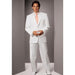 Men'S White Two Button Notch Tuxedo