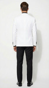 White Double Breasted Blazer Tuxedo Dinner Jacket