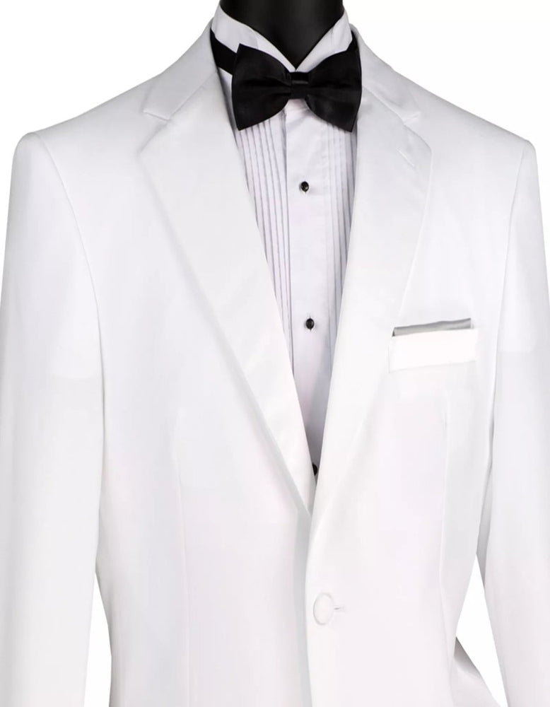 Mens Big and Tall White Tuxedo Classic Fit Suit