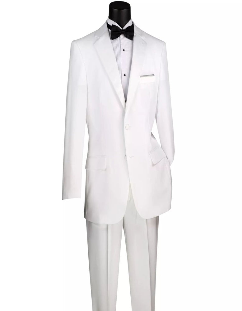 Mens Big and Tall White Tuxedo Classic Fit Suit