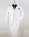 Pleated Suit - Mens Suits With Pleated Pant -  Regular Fit Suit - Classic Fit White Suit - Men's Tuxedo USA