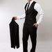 Bryan Michaels Slim Fit 3-PC Tuxedo, Black - Men's Tuxedo USA