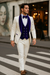 White and Royal Blue Prom Suit