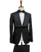 Mens Vested Designer Wide Square Shawl Tuxedo in Black - Men's Tuxedo USA