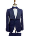 Mens Vested Designer Wide Square Shawl Tuxedo in Midnight Blue - Men's Tuxedo USA