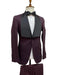 Mens Vested Designer Wide Shawl Tuxedo in Burgundy - Men's Tuxedo USA