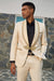 "Elevate Your Prom and Wedding Style: Stacy Adams Ivory & Gold Paisley Tuxedo Jacket"