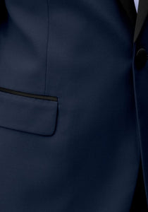 Mens Navy Shawl Lapel Suit Flat Front Pant Single Breased Slim Fit