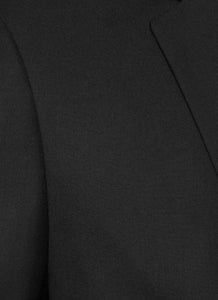 Mens Black Notched Lapel Suit Slim Fit Flat Front Pant Black