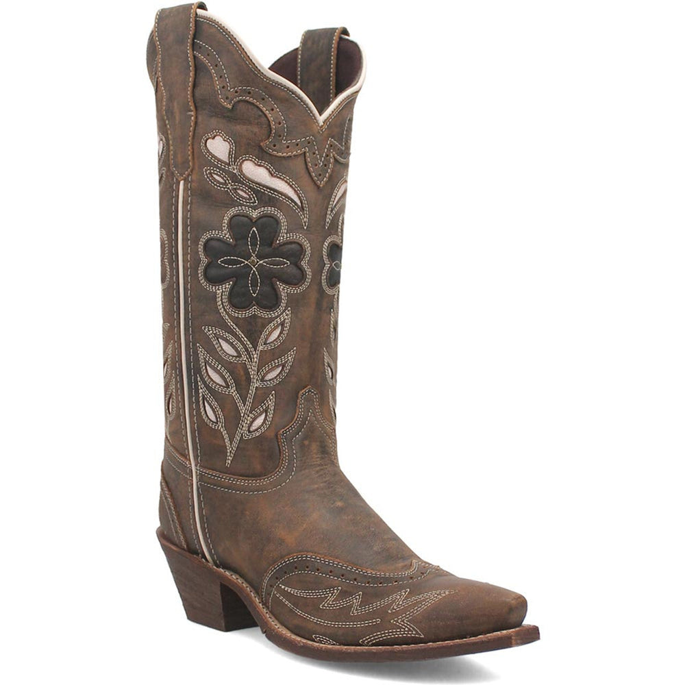 Laredo Zuri Brown Leather Snip Toe Women Boots