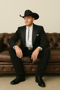 Country Tuxedos For Weddings Mens Black Traje Vaquero Suit & Tuxedo