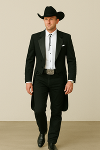 Country Tuxedos For Weddings Mens Black Traje Vaquero Suit & Tuxedo