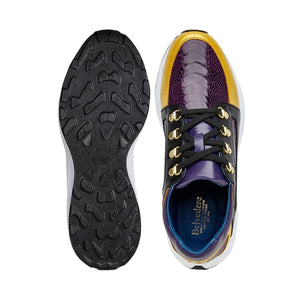 Belvedere Adam - Gold/Purple/Black Ostrich Loafer