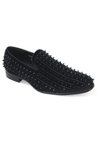 "Harvie" Spiked Smoker Black Tuxedo Shoes