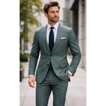 statement-men-s-2-piece-100-wool-modern-fit-textured-solid-suit-single-breasted-suit-jacket