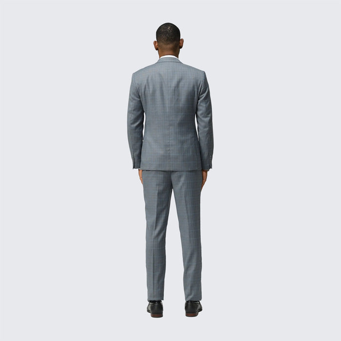 Grey Skinny Fit Suit Three Piece Set - Wedding - Prom