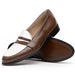 Zelli Alba Italian Calfskin Penny Loafers in Camel and Cream