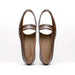 Zelli Alba Italian Calfskin Penny Loafers in Camel and Cream