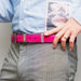 Marco Di Milano Alessio Pink/Purple Leather Belt Loafer
