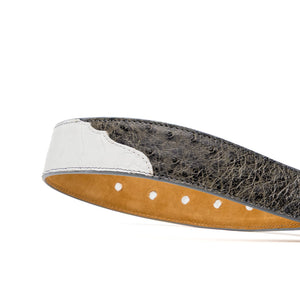 Marco Di Milano Alessio Belt: Luxury White/Gray Leather Shoes