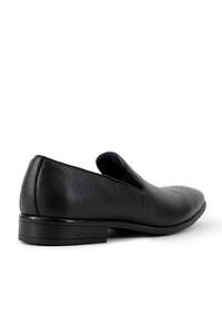 "Allure Slip On" Black Leather Tuxedo Shoes