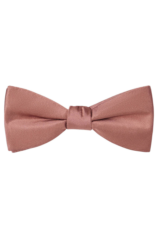 Desert Rose Solid Satin Silk Bow Tie