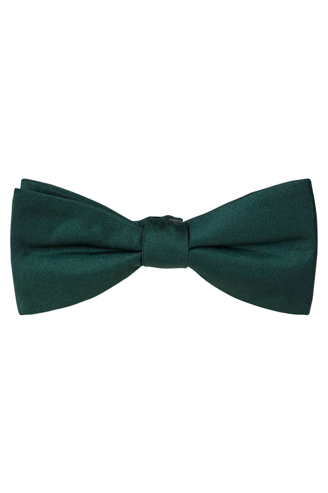 Emerald Solid Satin Silk Bow Tie