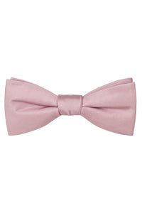 Light Pink Solid Satin Silk Bow Tie