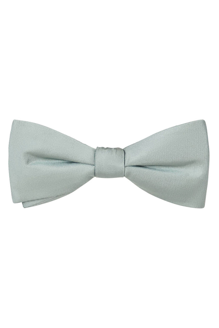 Mint Solid Satin Silk Bow Tie