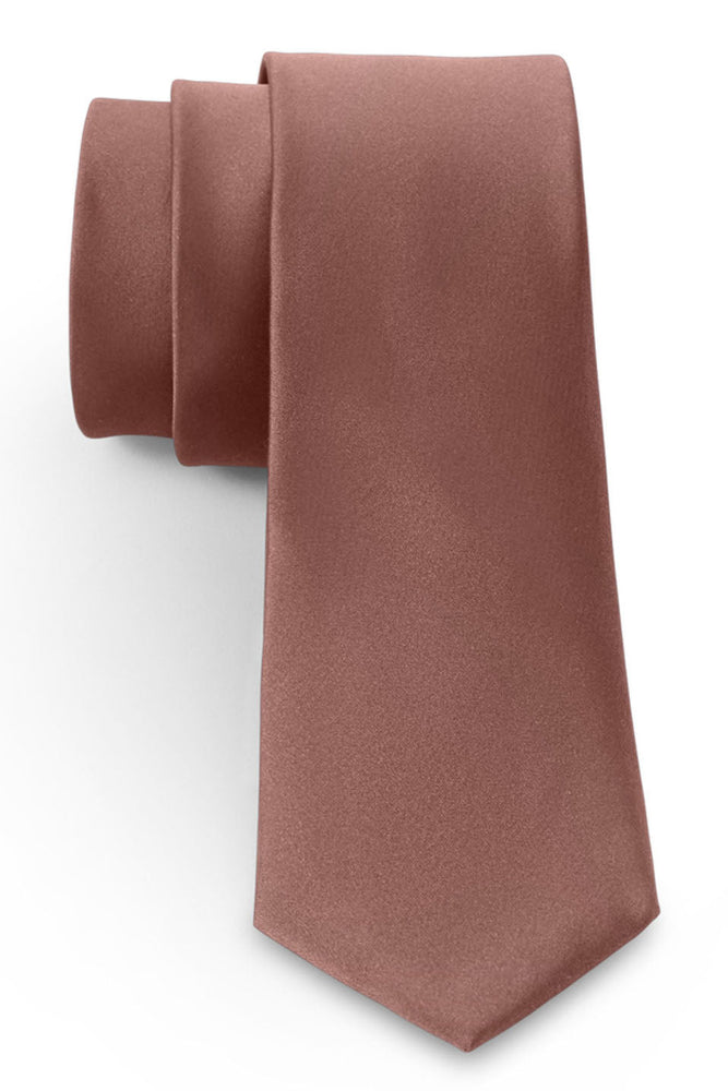 Desert Rose Solid Satin Silk Necktie