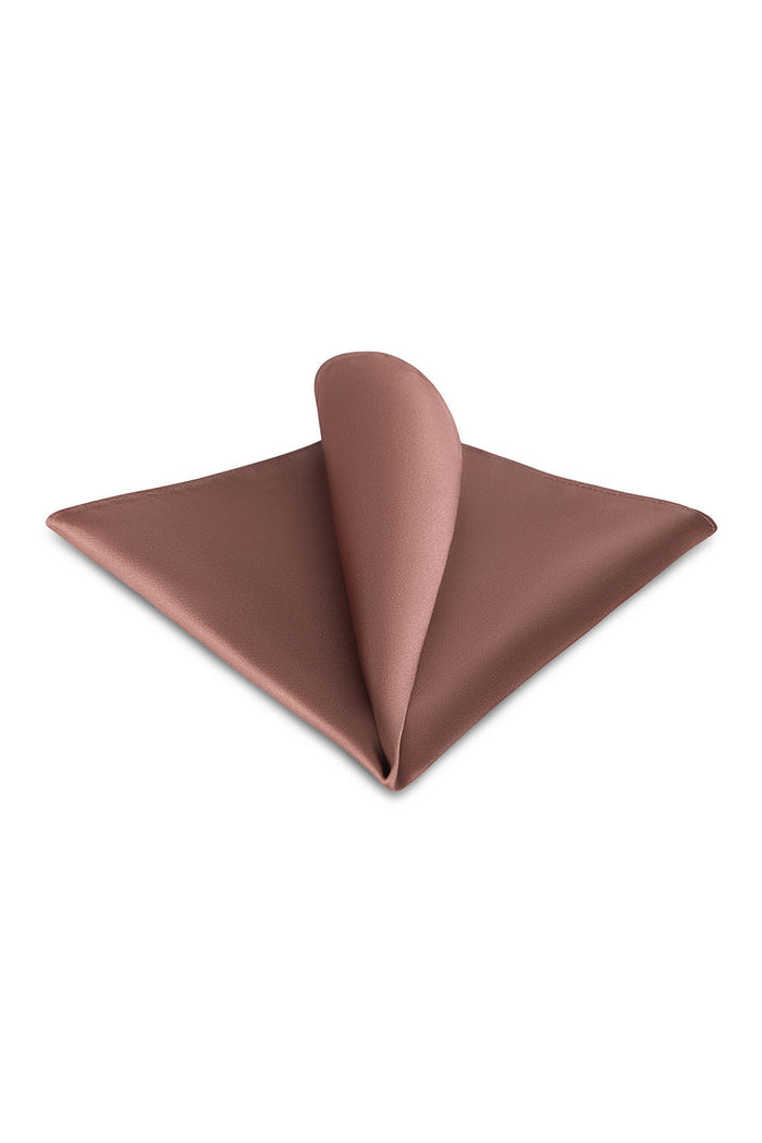 Desert Rose Solid Satin Silk Pocket Square