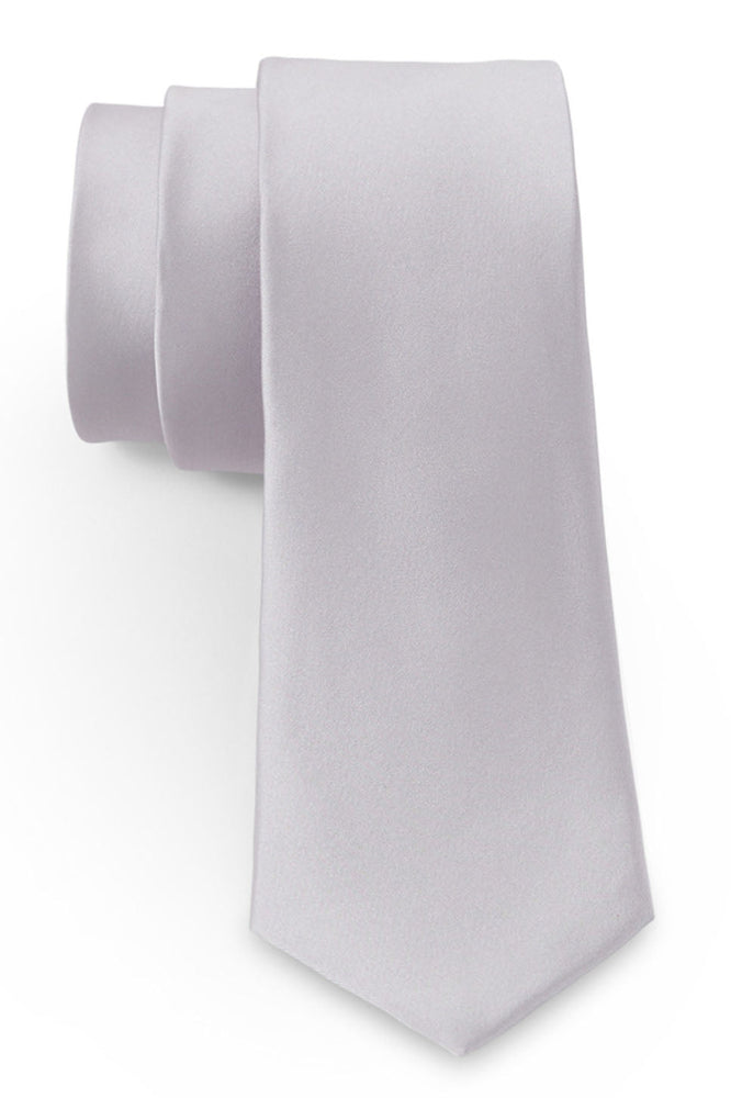 Dusty Lavender Solid Satin Silk Necktie
