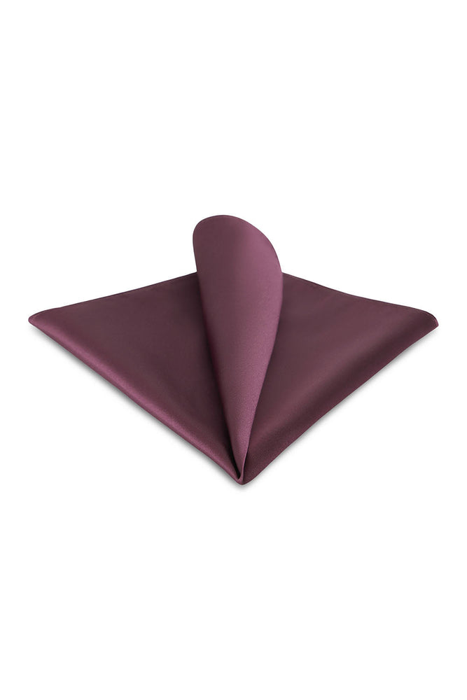 Dusty Plum Solid Satin Silk Pocket Square