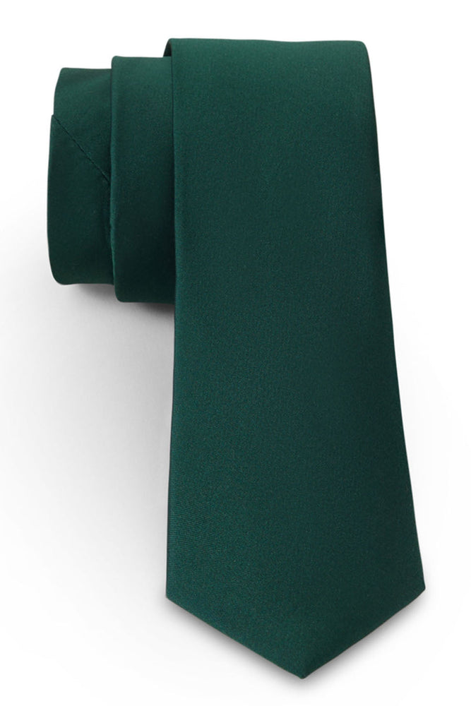 Emerald Solid Satin Silk Necktie