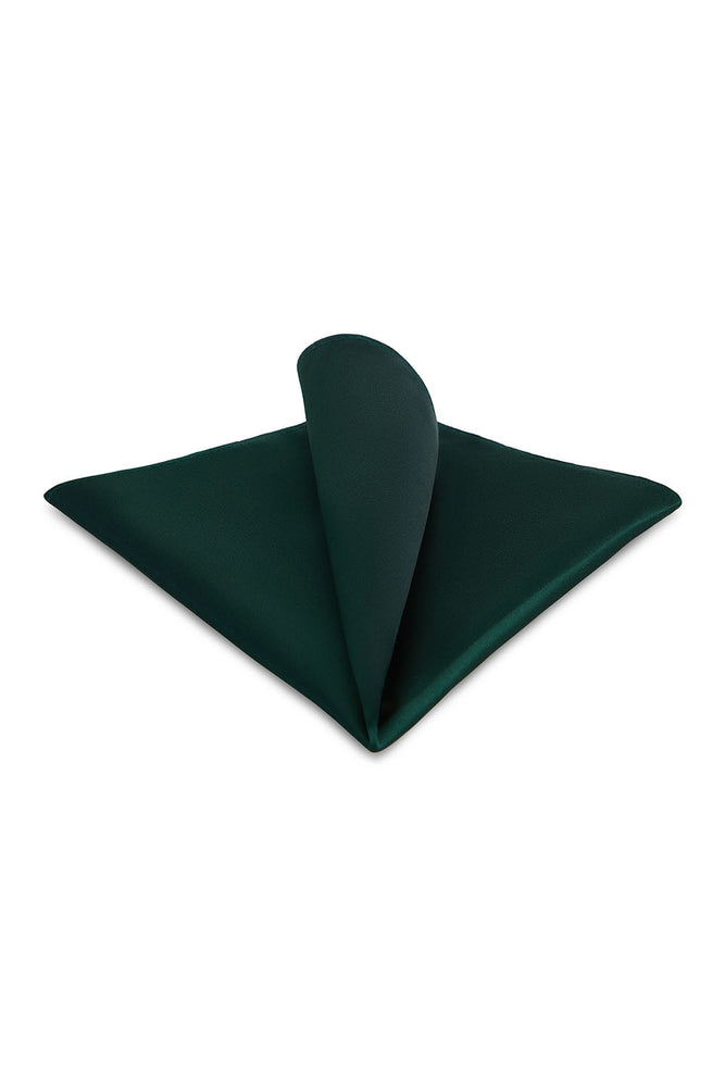 Emerald Solid Satin Silk Pocket Square