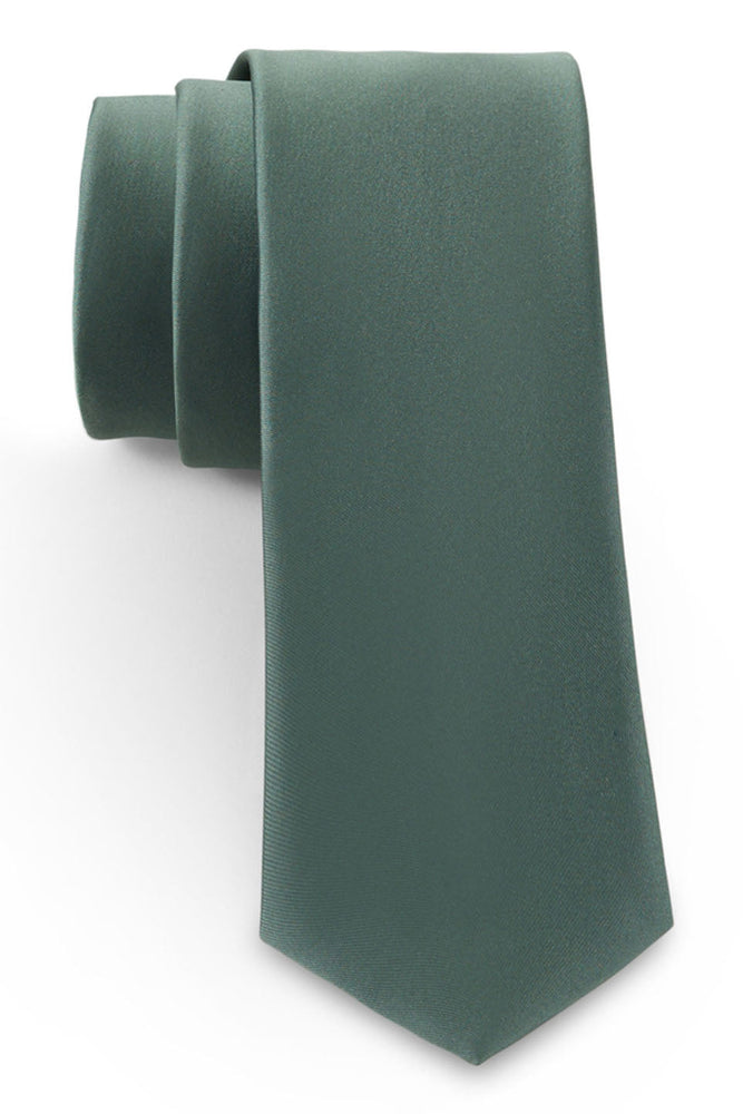 Fern Solid Satin Silk Necktie