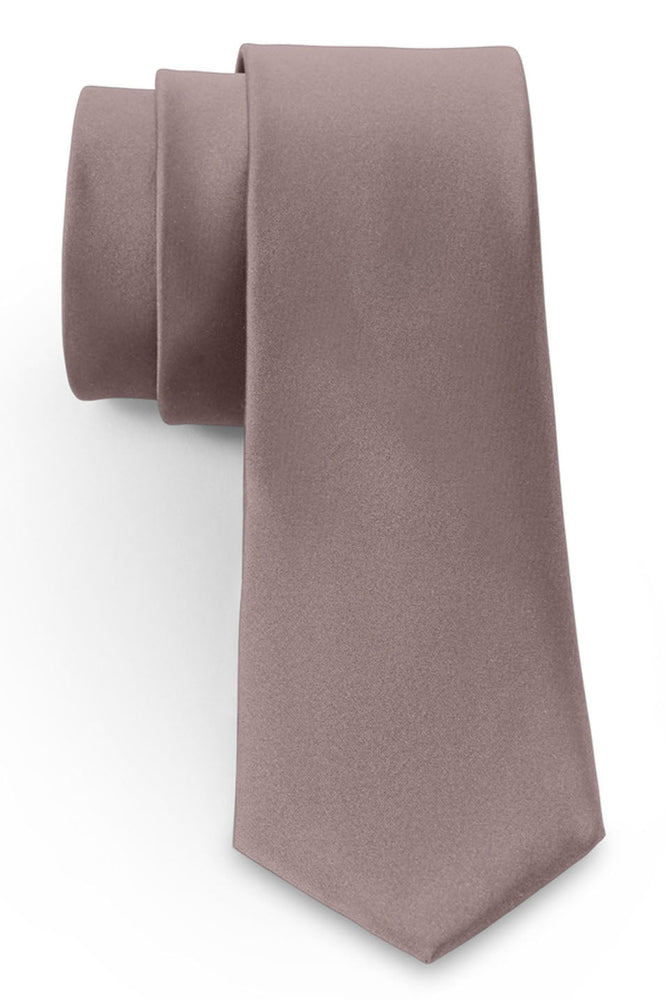 Latte Solid Satin Silk Necktie