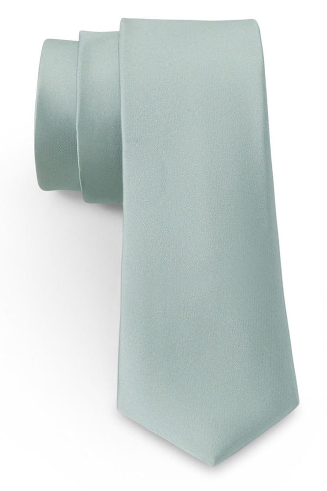 Mint Solid Satin Silk Necktie