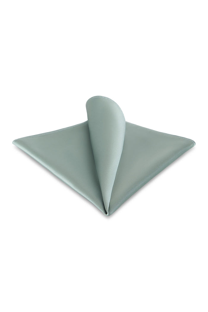 Mint Solid Satin Silk Pocket Square