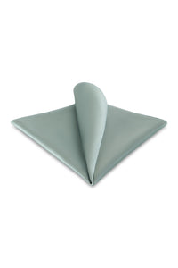 Mint Solid Satin Silk Pocket Square