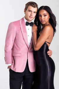 "Venice" Dusty Rose Velvet Dinner Jacket (Separates)