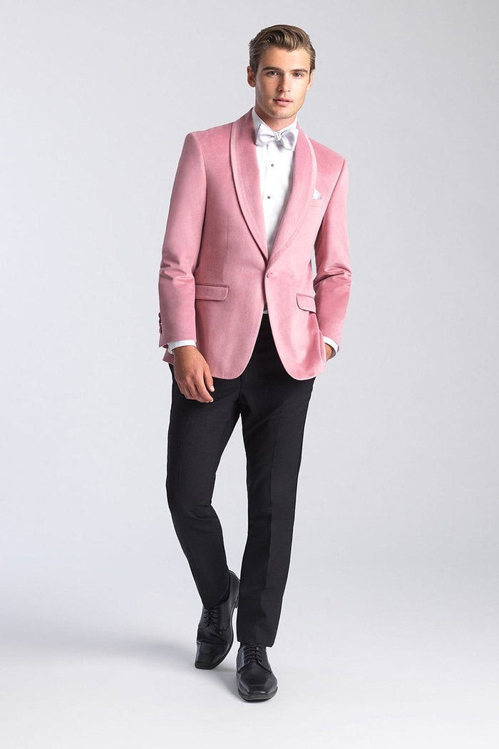 Allure Men "Venice" Dusty Rose Velvet Dinner Jacket (Separates)
