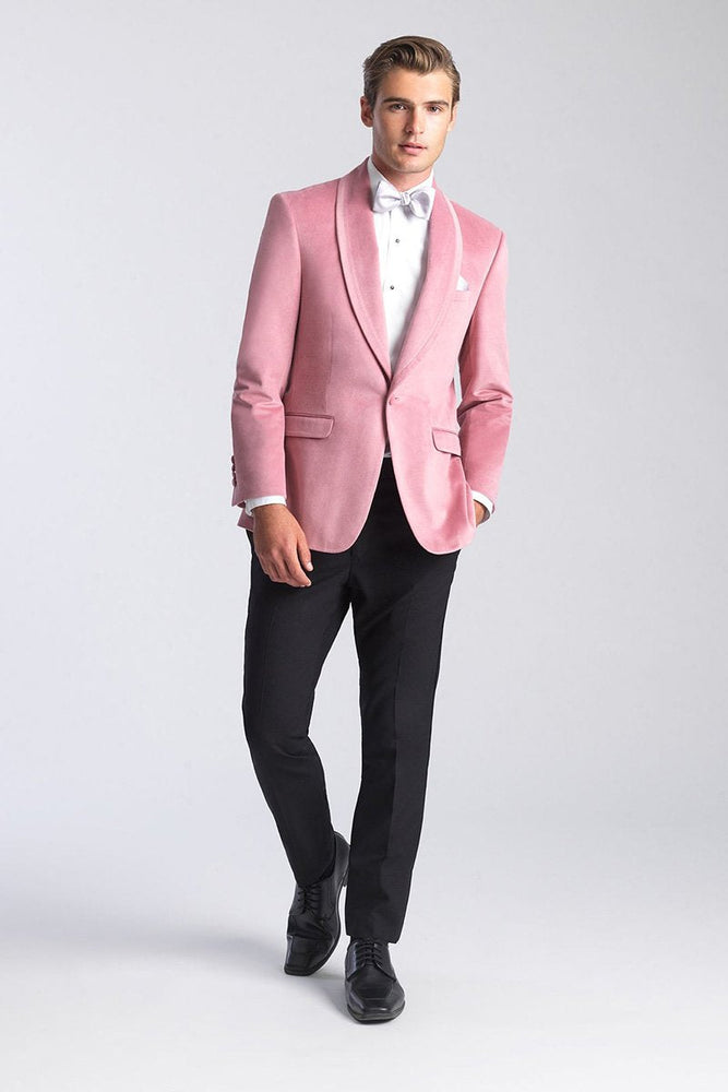 Allure Men "Venice" Dusty Rose Velvet Dinner Jacket (Separates)