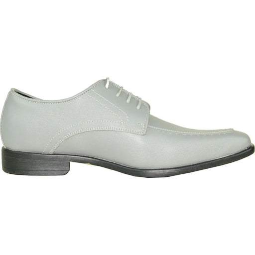 Allure Shoes Men's Charcoal Grey Oxford Lace Up Dress & Tuxedo Shoe - USA Men's Outlet