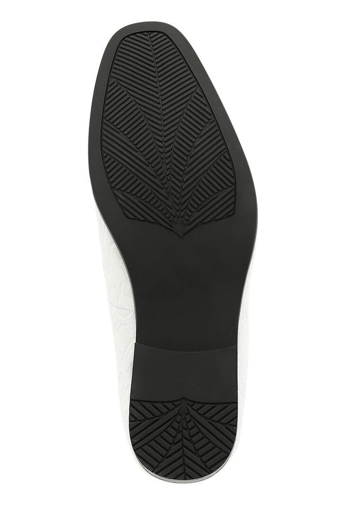 "Throne" White Tuxedo Shoes
