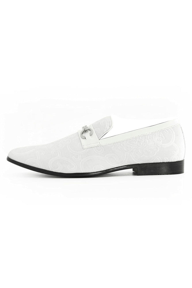 "Throne" White Tuxedo Shoes